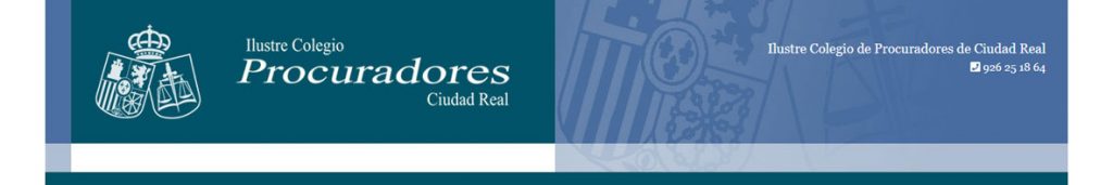 Porfolio Web corporativas | Colegio de Procuradores de Ciudad Real - Cabecera