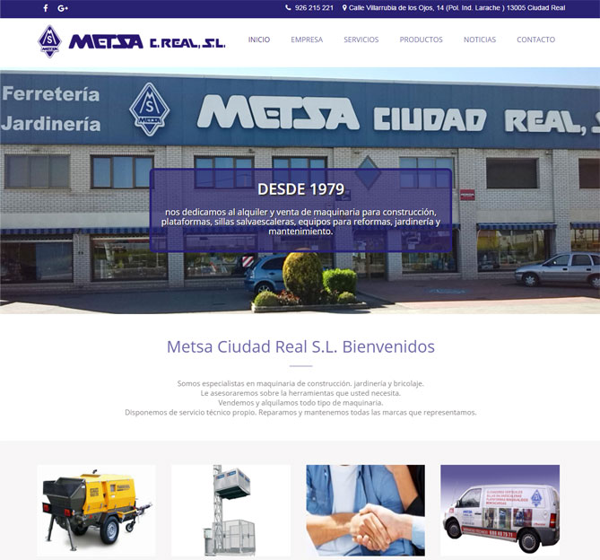 Porfolio Web corporativas: Metsa Ciudad Real S.L.