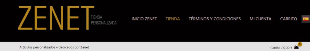 Porfolio Tiendas online: Factoría Zenet - Cabecera
