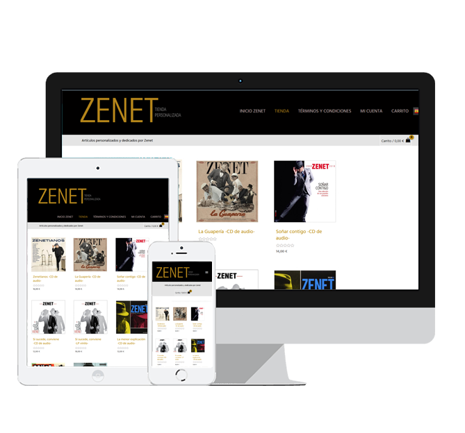 Porfolio Tiendas online: Factoría Zenet