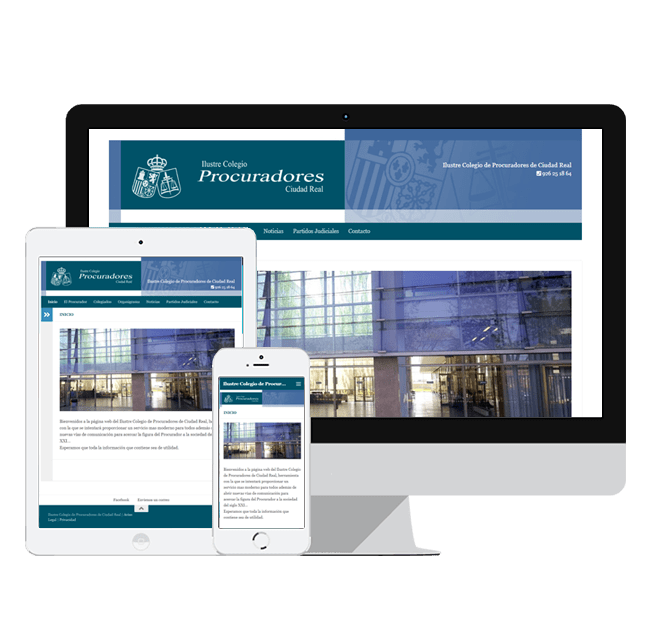 Porfolio Web corporativas | Colegio de Procuradores de Ciudad Real