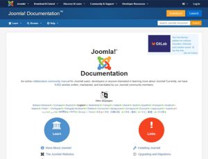 Foto de web site documentación Joomla! Documentación
